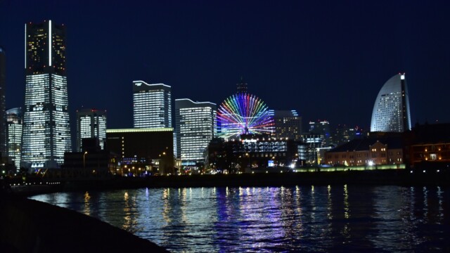 フリー素材の写真 夜景 海 横浜 まぁ のどうぐばこ